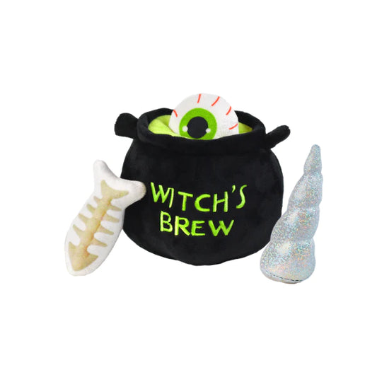 Patchwork Pet Caldron w/ Objects 10"