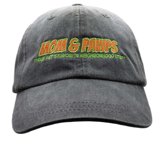 Mom & Pawps Adams Pigment Dyed Cap-Grey