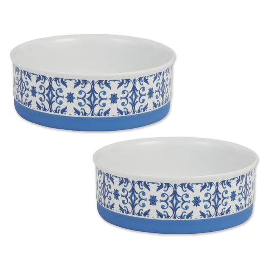 Bone Dry Pet Bowl Portuguese Tile (Set of 2)