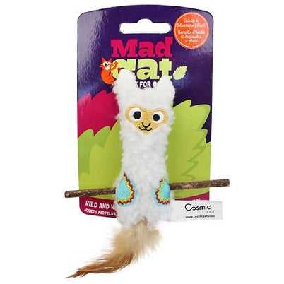 Mad Cat® LLAMA WITH SILVERVINE STICK-CAT TOY WITH CATNIP & SILVERVINE