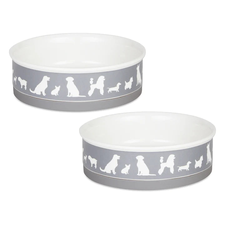 Bone Dry Dog Show Pet Bowl (Set of 2)