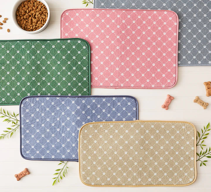 Bone Dry Printed Trellis Paw Pet Mat